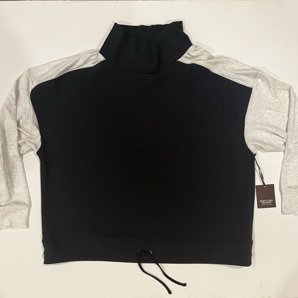 (New With Tags) Simply Vera Wang Women's XXL black & white Sweater - Picture 6 of 9